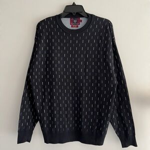 Byron Nelson Eleven Straight Mens Black Silk Golf Sweater Size Large Lightweight